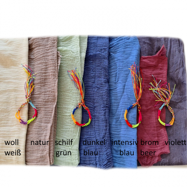 Bunte Bänder ins Haar + Schleier